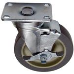 Plate Mount Caster W/brk for Crescor Part# 0569-001-B