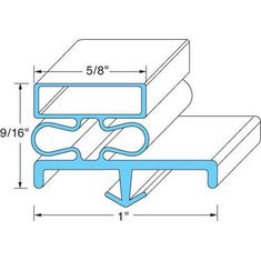 Door Gasket23" X 60 1/2" for Mccall Part# 0606