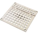 1021135 - Hinged 7 3/8 in Square Brass Floor Drain Strainer