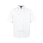 1051L - Large Men's White Short Sleeve Chef Coat