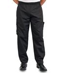 11382XL - 2XL Black Baggy Cargo Chef Pants