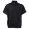 1142L - Large Black Snap Front Cooks Shirt