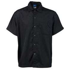 Kng Xs Cook Shirt Frontsnap, Black for AllPoints Part# 1142XS