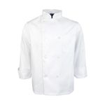 14342XL - 2XL White Long Sleeve Chef Coat