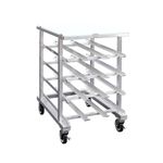 14518 - Half-Size Mobile Can Storage Rack with Poly Worktop