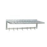 14597 - 20 in x 48 in T-Bar Wall-Mounted Shelf with 8 Pot Rack Hooks