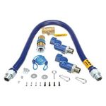 Dormont 16100KIT2S48 Deluxe SnapFast® 48" Gas Connector Kit with Two Swivels and Restraining Cable - 1" Diameter