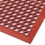 16511 - 563 Sanitop® Drainage Anti-Fatigue 3' x 5' Red Floor Mat