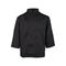 1660L - Large Men's Black 3/4 Sleeve Chef Coat