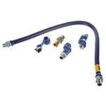 Dormont 1675BPQ2S48 Gas Hose Blue 3/4" X 48", With Snapfast Valve, 2 Swivels