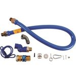 Dormont 1675BPQSR48 SnapFast® 48" Gas Connector Kit with One Swivel and Restraining Cable - 3/4" Diameter