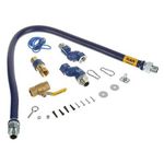 Dormont 1675KIT2S48 Deluxe SnapFast® 48" Gas Connector Kit with Two Swivels and Restraining Cable - 3/4" Diameter