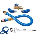 Dormont 1675KITCF2S36 Deluxe Safety Quik® 36" Gas Connector Kit with Two Swivels and Restraining Cable - 3/4" Diameter