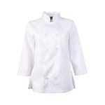 3Xl Ladies Chef Coat White 3/4 Sleeve for AllPoints Part# 18713XL