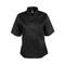 2Xl Ladies Chef Coat Black Short Sleeve for AllPoints Part# 18752XL