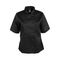 1875M - Medium Women's Black Short Sleeve Chef Coat