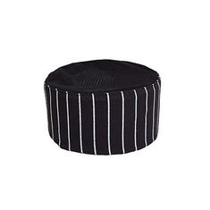 Mesh Chef Hat Skull Cap Striped for AllPoints Part# 1880CKBK