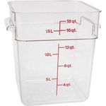 Container Sq Clear 18Qt  for Cambro Part# 18SFSCW135