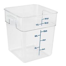 Container Clear 18qt for Cambro Part# 18SFSCW