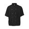 2124BKSLL - Large Men's Active Black Short Sleeve Chef Coat