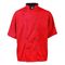 2124RDSL4XL - 4XL Men's Active Red Short Sleeve Chef Coat