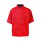 2124RDSLXL - XL Men's Active Red Short Sleeve Chef Coat