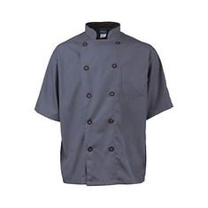 3Xl Mens Active Chefcoat Slate/Black Ss for AllPoints Part# 2124SLBK3XL