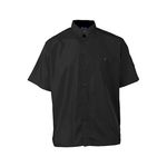 2126BKBK4XL - 4XL Men's Active Black Short Sleeve Chef Shirt