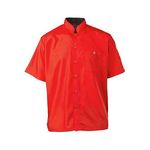 3Xl Active Chef Shirt Mens Red/Black Ss for AllPoints Part# 2126RDBK3XL