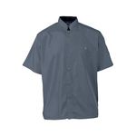 2126SLBK2XL - 2XL Men's Active Slate Short Sleeve Chef Shirt