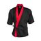 2Xl Sushi Chef Coat Black/Red 3/4 Sleeve for AllPoints Part# 2129BKRD2XL