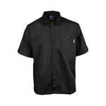 2Xl Active Chef Shirt Black Ss for AllPoints Part# 2240BKBK2XL