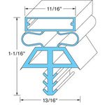 Gasket, 36-1/4" x 78-1/4": Fits Kolpak Brand