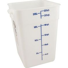 Container(Square,22 Qt,White) for Cambro Part# 22SFSP148