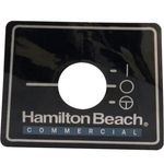 Nameplate (blender) for Hamilton Beach Part# 230047900