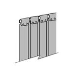 23315 - 8" x 84" Replacement Strip Curtain w/ Wrap/Screw Mount