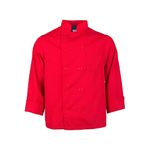 2577RED2XL - 2XL Lightweight Long Sleeve Red Chef Coat