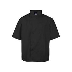 5Xl Lw Chef Coat Black Short Sleeve for AllPoints Part# 2578BLK5XL