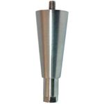 All Points 26-3286 Nickel Die Cast Zamak 6" Adjustable Equipment Leg; Hex Foot; 5/8"-11 Stud Mount