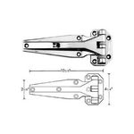 Hinge (Flush, 10-3/8"L, Left) for Standard Keil Part# 2866-1000-1110