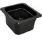 133-1448 - PAN,FOOD, 1/6 SZ,4"D,BLK POLY