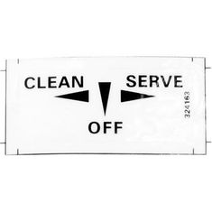 Decal - Clean/off/on for Stoelting Part# 324163