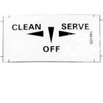 Stoelting 324798 Decal, Clean/Off/Serve