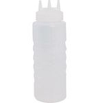 Vollrath 3332-13 Traex Tri Tip Squeeze Bottle, 32 Oz., Wide Mouth, Clear Bottle With Clear Cap (Priced By Each, Packed (12) Per Case, Cannot Break Case) (Refer To Vollrathfoodservice.Com For Full Warranty Policy)                                                          