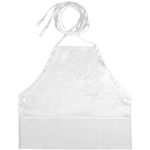 3770WHT - 26 in x 26 in 3 Pocket White Bib Apron