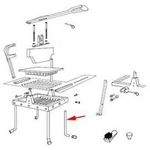 Leg, Lettuce King Iv M# 4400 for Vollrath/Idea-Medalie Part# 379018