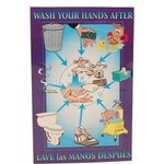 Poster-Wash Hands After  for AllPoints Part# 38574