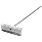 Carlisle 4029300 Sparta Pizza Oven Brush & Scraper Head (Only), 10" Long, 1-1/4"L Crimped Brass Wire Bristles, Full Length Lo-Profile Head, Stainless Steel Scraper, Threaded Hole For Handle, Standard Color                                    