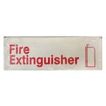 Sign,Fire Extinguisher , 3X9" for Traex Part# 4518