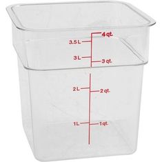 Container Sq Clear 4Qt  for Cambro Part# 4SFSCW135